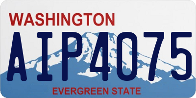 WA license plate AIP4075