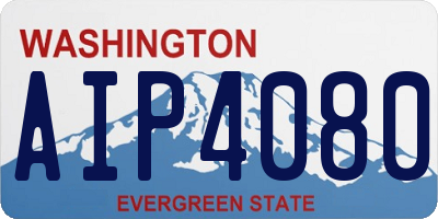 WA license plate AIP4080