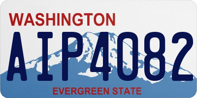 WA license plate AIP4082