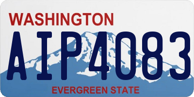 WA license plate AIP4083