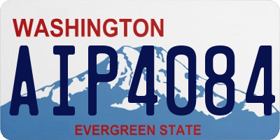 WA license plate AIP4084