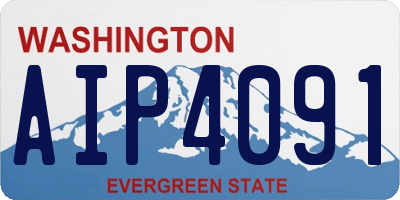 WA license plate AIP4091