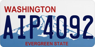 WA license plate AIP4092