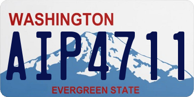 WA license plate AIP4711