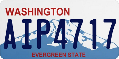 WA license plate AIP4717