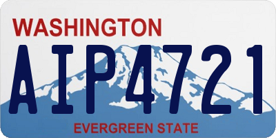 WA license plate AIP4721