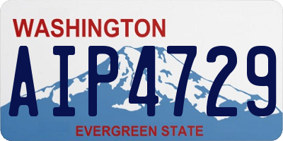 WA license plate AIP4729