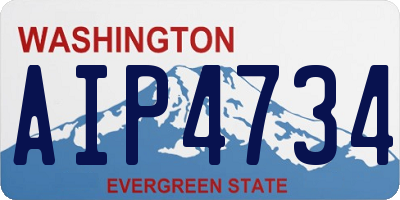 WA license plate AIP4734