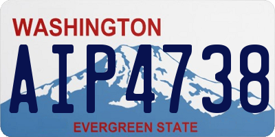 WA license plate AIP4738