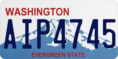 WA license plate AIP4745