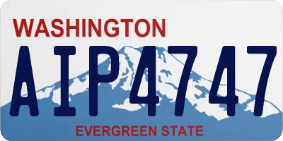 WA license plate AIP4747