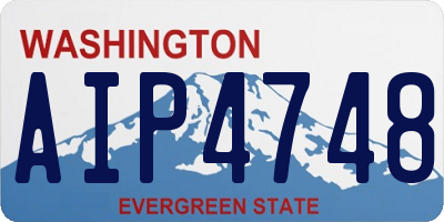 WA license plate AIP4748