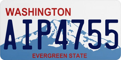 WA license plate AIP4755