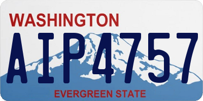 WA license plate AIP4757