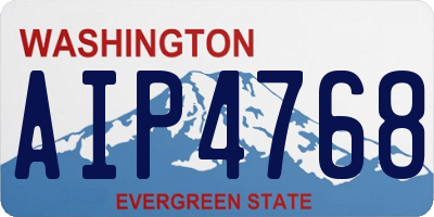 WA license plate AIP4768