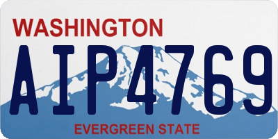 WA license plate AIP4769