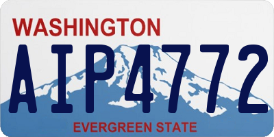 WA license plate AIP4772