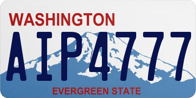 WA license plate AIP4777