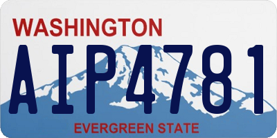 WA license plate AIP4781