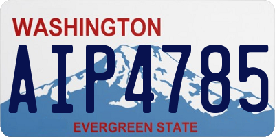 WA license plate AIP4785