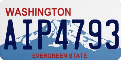 WA license plate AIP4793