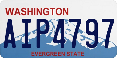 WA license plate AIP4797