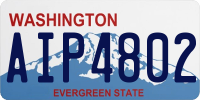 WA license plate AIP4802
