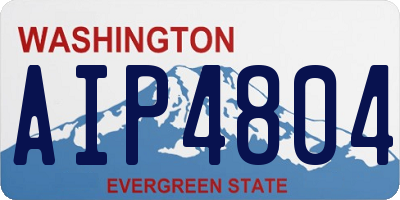 WA license plate AIP4804
