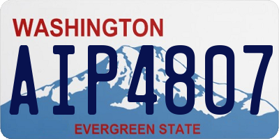 WA license plate AIP4807