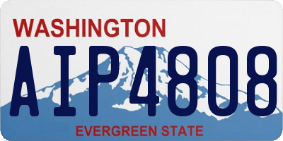 WA license plate AIP4808