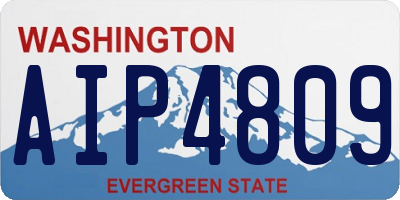 WA license plate AIP4809