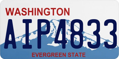 WA license plate AIP4833
