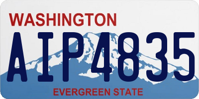 WA license plate AIP4835