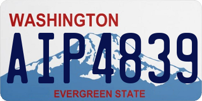 WA license plate AIP4839