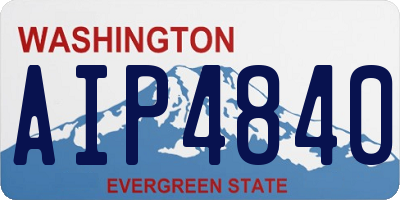 WA license plate AIP4840