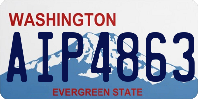 WA license plate AIP4863