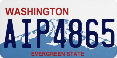 WA license plate AIP4865