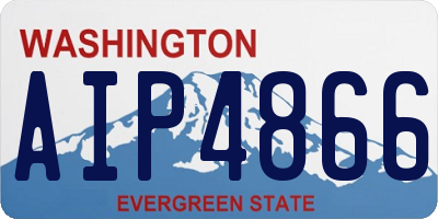 WA license plate AIP4866