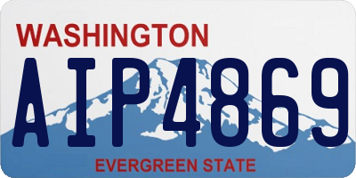 WA license plate AIP4869