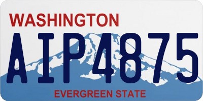 WA license plate AIP4875