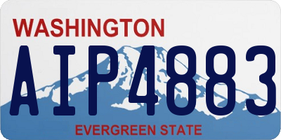 WA license plate AIP4883