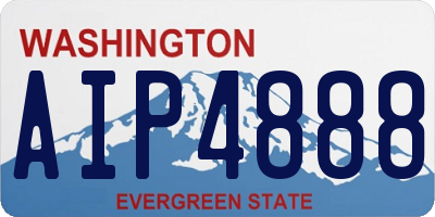 WA license plate AIP4888