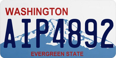 WA license plate AIP4892