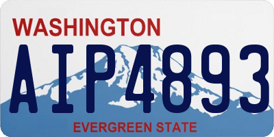 WA license plate AIP4893