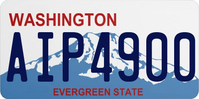 WA license plate AIP4900