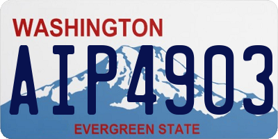 WA license plate AIP4903