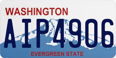 WA license plate AIP4906