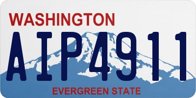 WA license plate AIP4911