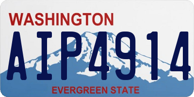 WA license plate AIP4914