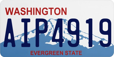 WA license plate AIP4919